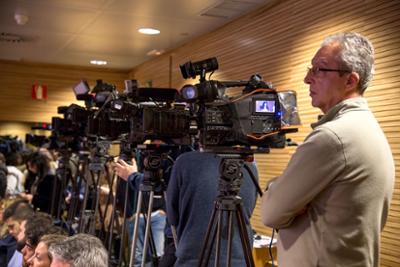 cámaras rueda de prensa
